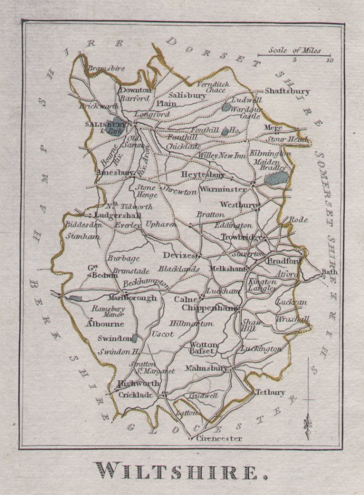 Map of Wiltshire - Butters